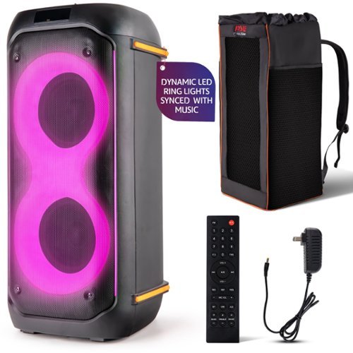 Pyle - Compact Bluetooth PA Party Speaker System - Black-Front_Standard 