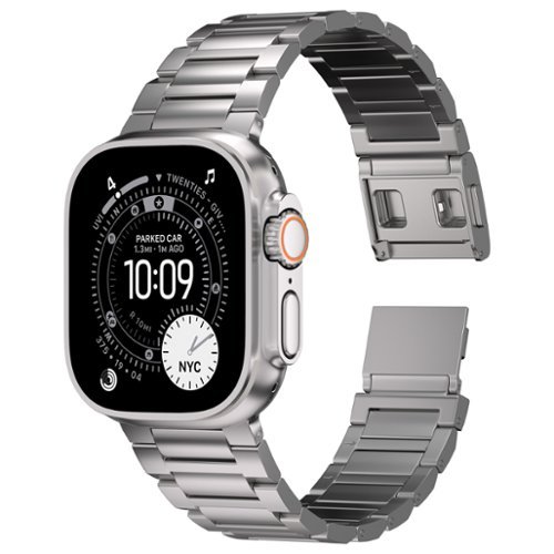 Ultra Supply Co - Titan G4 Titanium Band for Apple Watch Ultra 3/2/1 - Natural Titanium-Front_Standard 
