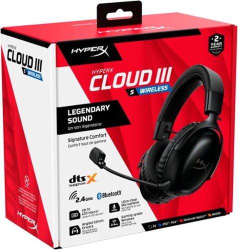 HyperX Cloud III S Wireless Gaming Headset for PC, PS5, PS4, Nintendo Switch, Mac, and Mobile - Black BUY IN UK