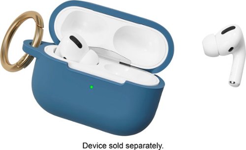 Best Buy essentials™ Silicone Case for Apple AirPods Pro 1st and 2nd Generations - Blue WHERE TO BUY