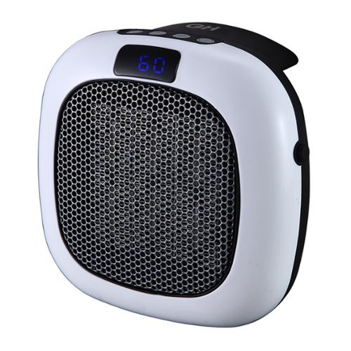 Good Housekeeping - Wall-Mount Indoor Mini Space Heater w/ Thermostat, 750W - White-Front_Standard 