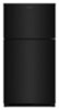 Amana - 33 in. Wide 21.3 cu. ft. Top-Freezer Refrigerator With Dual Crisper Drawers - Black-Front_Standard