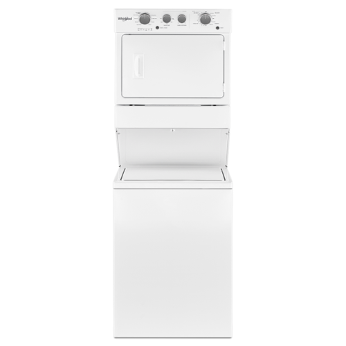Whirlpool - 3.5 Cu. Ft. Top Load Washer and 5.9 Cu. Ft. Electric Dryer with Dual Action Agitator - White-Front_Standard 