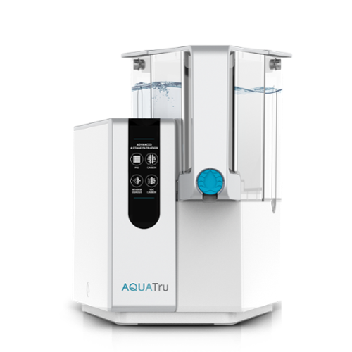 AquaTru - Classic Countertop Water Purifier Certified 4-Stage Reverse Osmosis System Removes 84 Contaminants - White-Front_Standard 