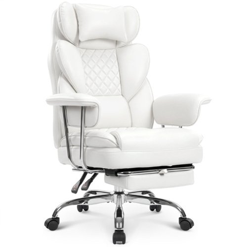 Neo Chair - Executive Office Chair, Ergonomic Big and Tall Heavy Duty Computer Desk Chair, High Back with Lumbar Support - White-Front_Standard 