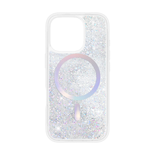 Kate Spade New York Apple iPhone 16 Pro Liquid Glitter MagSafe Compatible Case - Opal Iridescent