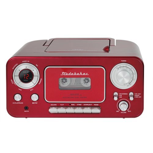 Studebaker - CD-RW/CD-R Boombox with AM/FM Radio - Red-Front_Standard 