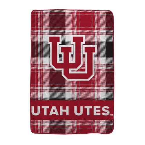 Pegasus - Utah Utes 66" x 95" Oversized Plaid FAN-mily Ultra Cozy Blanket - Multicolor-Front_Standard 