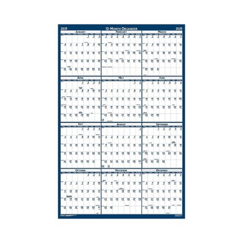 House of Doolittle - Recycled Poster Style Reversible Erasable Yearly Wall Calendar 12 Month January 2026 to December 2026