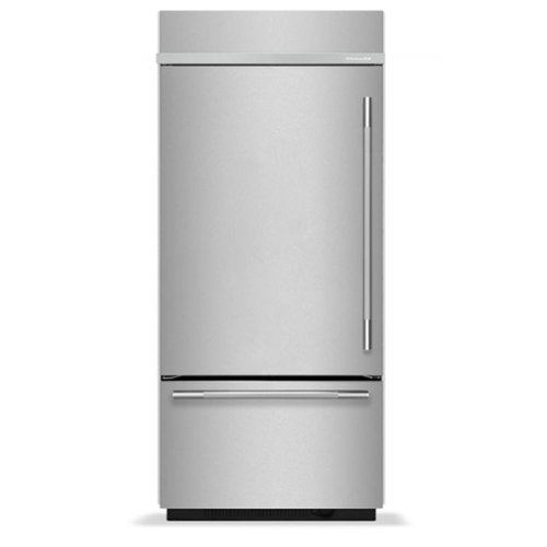 KitchenAid - 20.8 Cu. Ft. Built-In Bottom Mount Refrigerator with Platinum Interior - Stainless Steel