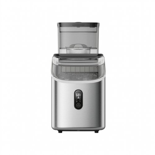Magic Chef - 33 lb. Countertop Ice Maker with Built-in Filter in Stainless - Stainless Steel-Front_Standard 