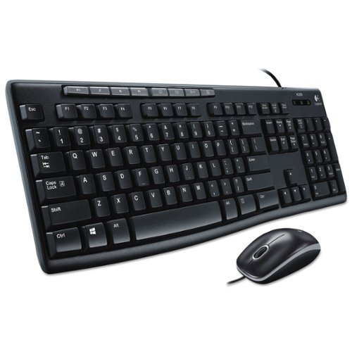 Logitech - 920-002714 MK200 USB 2.0 Wired Media Combo - Black-Front_Standard 