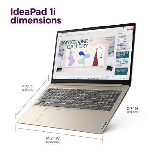 Lenovo Ideapad 1 15.6 HD Laptop - Intel Celeron N4500 - 4GB Memory - 128GB eMMC - Sand SHOP ONLINE