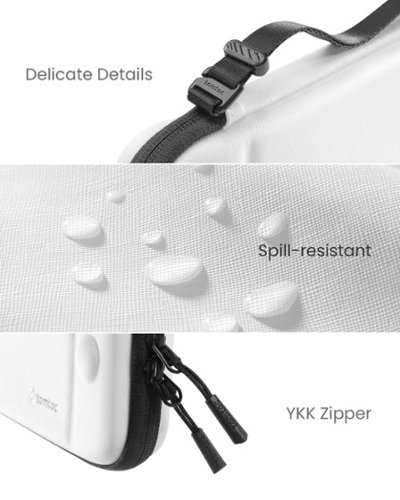 tomtoc FancyCase-G05 Slim Case for Nintendo Switch - OLED Model, Nintendo Switch, EVA hard shell, joysticks Protection - White GLOBAL SHIPPING