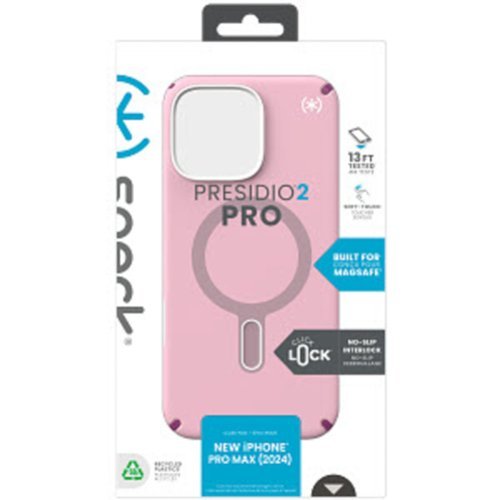 Speck Presidio2 Pro ClickLock Case with MagSafe for Apple iPhone 16 Pro Max - Wednesday Pink BUY IN AUSTRALIA