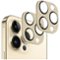 SaharaCase - ZeroDamage Camera Lens Protector for Apple iPhone 14 Pro and iPhone 14 Pro Max (2-Pack) - Gold-Angle_Standard