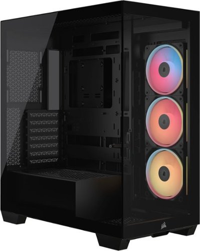 CORSAIR - 3500X LX-R RGB iCUE LINK Mid-Tower PC Case - Black