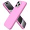 Ornarto - Compatible with iPhone 15 Pro Max Case 6.7", Slim Liquid Silicone Full Covered Protective Cover - Cherry Blossom-Front_Standard