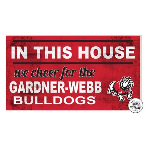 Jardine - Gardner-Webb Bulldogs 11'' x 20'' Indoor/Outdoor In This House Sign - Red-Front_Standard 