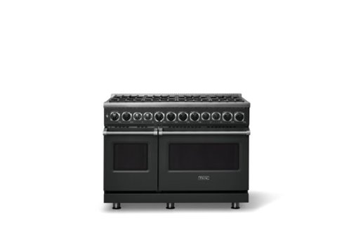 Viking - 48 in. Wide 8 Burner Dual Fuel Sealed Burner Range - Antique Bronze-Front_Standard 