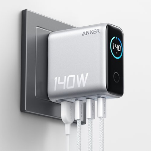 Anker Charger 140W 4ポート Anker Charger 140W 4 Port with Digital Display: USB, USB-C