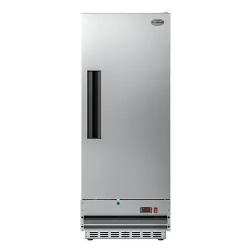 Front. Koolmore - 25 in. Commercial Stainless Steel 1-Door Reach-In Freezer, 12 cu. ft. RIF-1D-SS12C - Stainless steel.