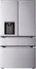 LG - Counter-Depth MAX 28.6 Cu. Ft. 4-Door French Door Refrigerator Smart Refrigerator with Full Convert Drawer - PrintProof Noble Steel-Front_Standard