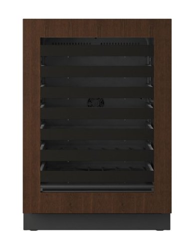 U-Line - 24"W. 5.1 Cu.Ft. Built-In Wine Refrigerator-Panel Ready Frame/Glass - Integrated Frame