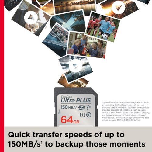 SanDisk Ultra PLUS 64GB SDXC UHS-I Memory Card SHOP ONLINE