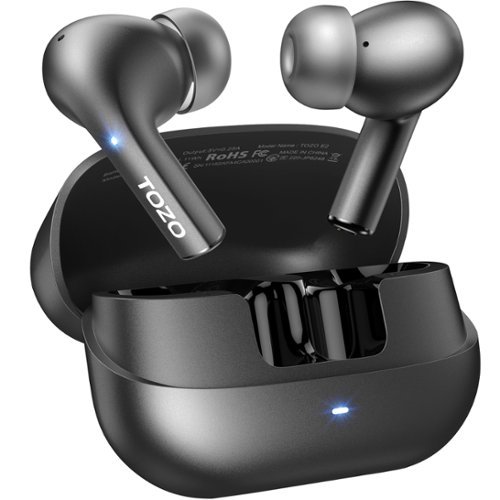 TOZO - E2 Wireless Earbuds, 10mm Powerful Bass, 32 EQs, 2 Mics AI Noise Cancelling, 30H, Bluetooth 5.3 - Black