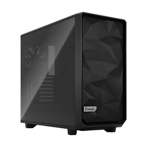 Fractal Design - Meshify 2 Black ATX Dark Tinted Tempered Glass Window Mid-Tower PC Case - Black