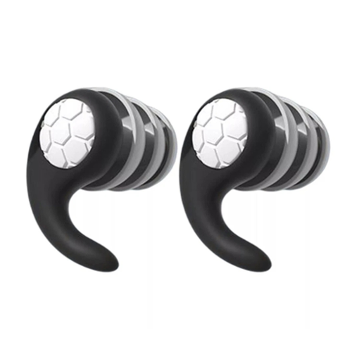 Stock Preferred - Silicone Noise Cancelling Waterproof Earplugs - Black-Front_Standard 