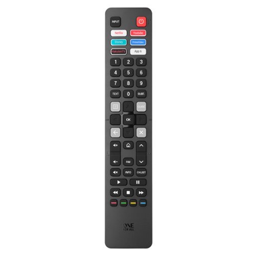 One for All - Replacement Remote for Hisense TVs - Black-Front_Standard 