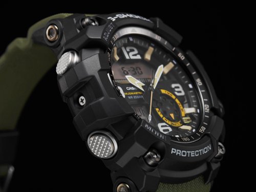 Casio Men's G-Shock Mudmaster Twin-Sensor Analog-Digital 55mm Watch - Green GLOBAL SHIPPING
