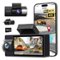 WOLFBOX - 4K 3 Channel Dash Cam, 5.8GHz WiFi, GPS, 3" Screen, WDR, IR Night Vision, Free 64GB Card, Two Parking Monitoring Modes - Black-Front_Standard
