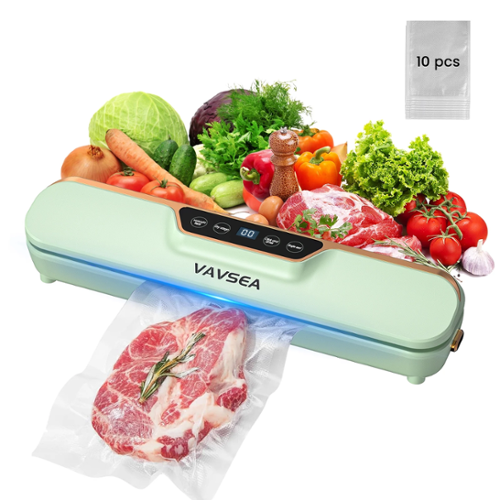VAVSEA - Sealer with 4 Modes and 10-Piece Bag Starter Kit - Green-Front_Standard 