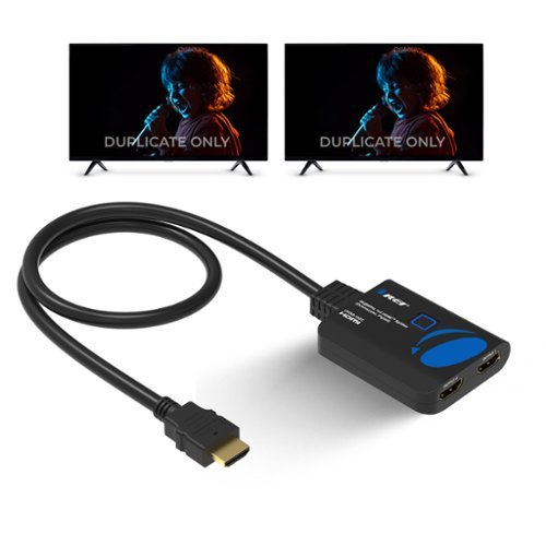 Orei - 4K@60Hz 1x2 HDMI Splitter (Downscaler, Pigtail)-UHDS-102C - Black-Front_Standard 