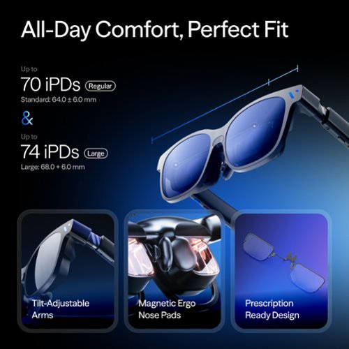 VITURE Beast XR/AR Glasses: Biggest & Brightest, 58° 1200p Built-in 3DoF, 9-Level Dimming, HARMAN Audio, Regular - Black GLOBAL SHIPPING