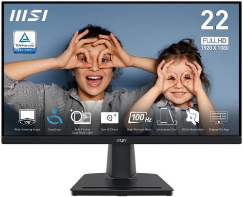 MSI - PRO MP225V 22" VA LCD FHD 100Hz 1ms FreeSync Monitor (HDMI,VGA port) - Black-Front_Standard 