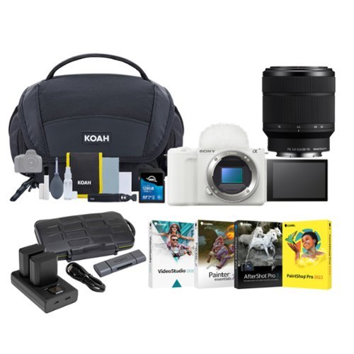 Sony ZV E10 II Mirrorless Camera (White) with 28 70mm f/3.5