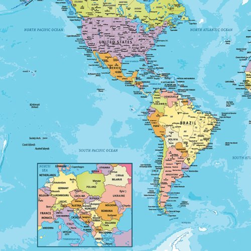 Eurographics : Puzzle Tin: World Map - 550 Piece Jigsaw WORLDWIDE DELIVERY