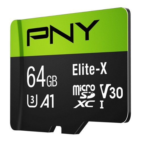 PNY - 64GB Elite-X Class 10 U3 V30 microSDXC Flash Memory Card​