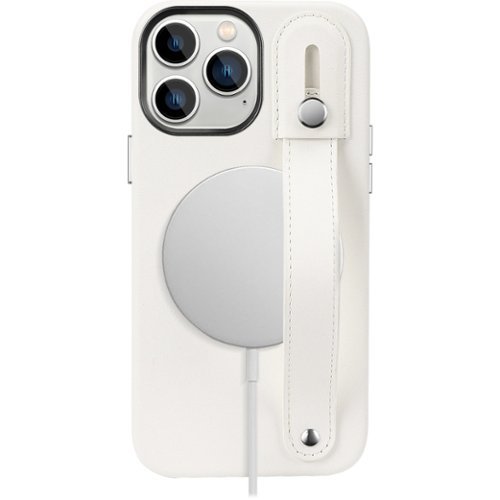 SaharaCase FingerGrip Series Genuine Leather Case with Magsafe for Apple iPhone 15 Pro - White SHOP ONLINE