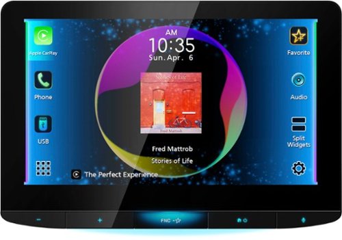 JVC - 10.1” Wireless Android Auto & Apple CarPlay DM Receiver with Floating Panel Design and HD Screen - Black