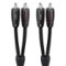AudioQuest - Sydney RCA > RCA 5.25' Analog Audio Interconnect Cable with RCA to RCA Connectors - Dark Gray on Black-Front_Standard