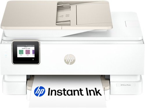 HP - Envy Photo 7975 Wireless AI-Enabled All-in-One Inkjet Printer with 3 Months of Instant Ink - White