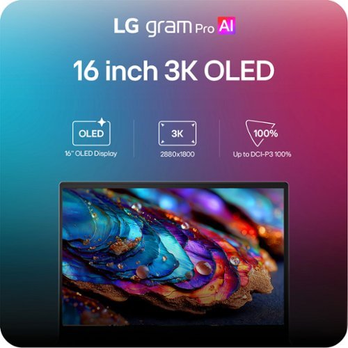 LG gram Pro 16 120Hz 3K OLED Laptop Intel Core Ultra X7 Processor 358H with 32GB RAM - 1TB SSD - Copilot + PC - Aerominum Black GLOBAL SHIPPING