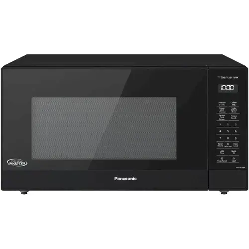 Genius 1250W  
Popcorn  
Coffee/ Milk  
Power Level (11 Levels)  
Turbo Defrost (8 kg)  
Sensor Cook (Reheat)  
Frozen Foods  
1  
2  
3  
4  
5  
6  
7  
8  
9  
Timer 0 Clock (More)  
Add Time  
Quick 30  
CYCLONIC INVERTER  
Stop/Reset  
Start  
NN-SNO-4P8  
Panasonic