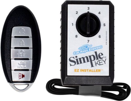 Car Keys Express - Nissan Simple Key - 5 Button Smart Key Remote and programming device - Black