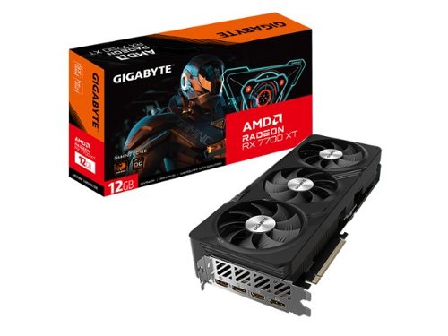 GIGABYTE Radeon RX 7700XT GAMING OC 12GB GDDR6 PCI Express 4.0 Graphics Card - Black WORLDWIDE DELIVERY